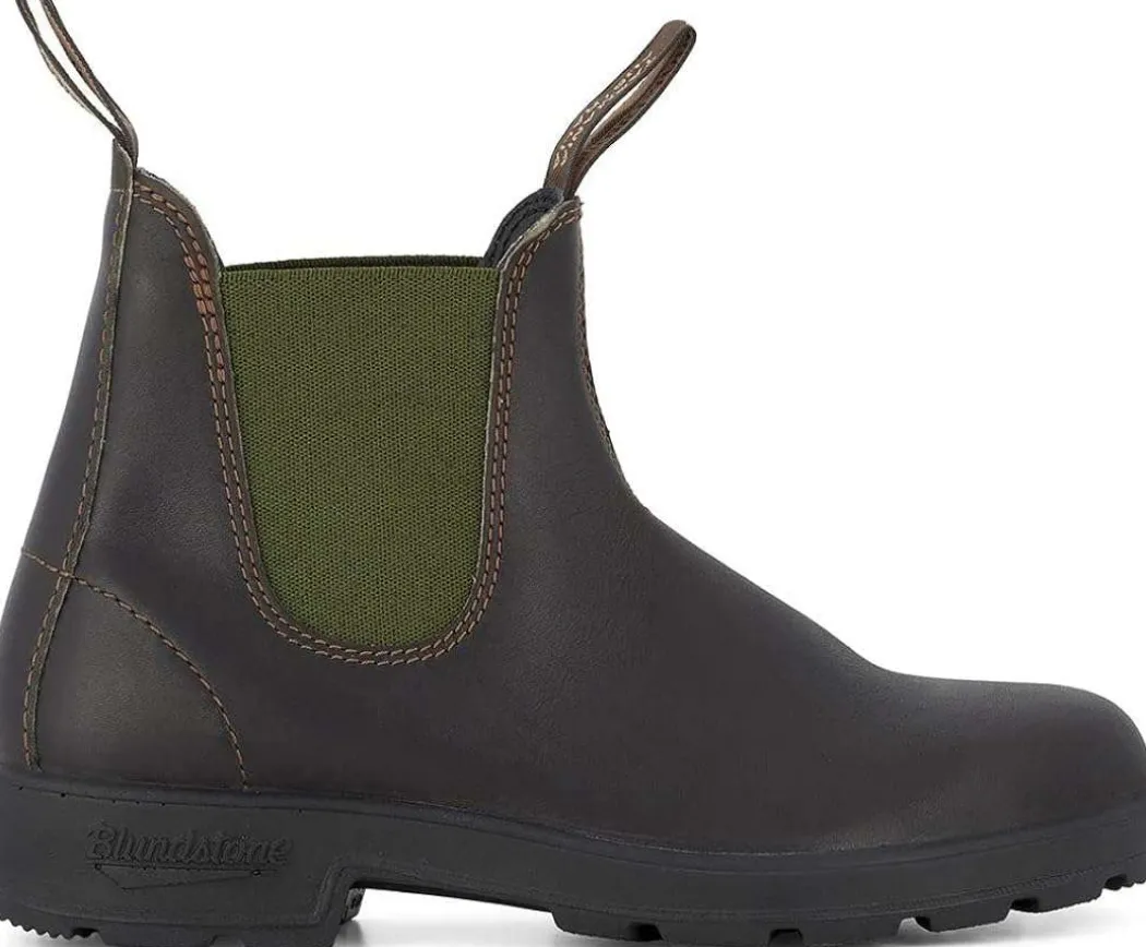 BLUNDSTONE Stivaletti ORIGINALS BROWN LEATHER & OLIVE 519