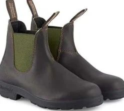 BLUNDSTONE Stivaletti ORIGINALS BROWN LEATHER & OLIVE 519