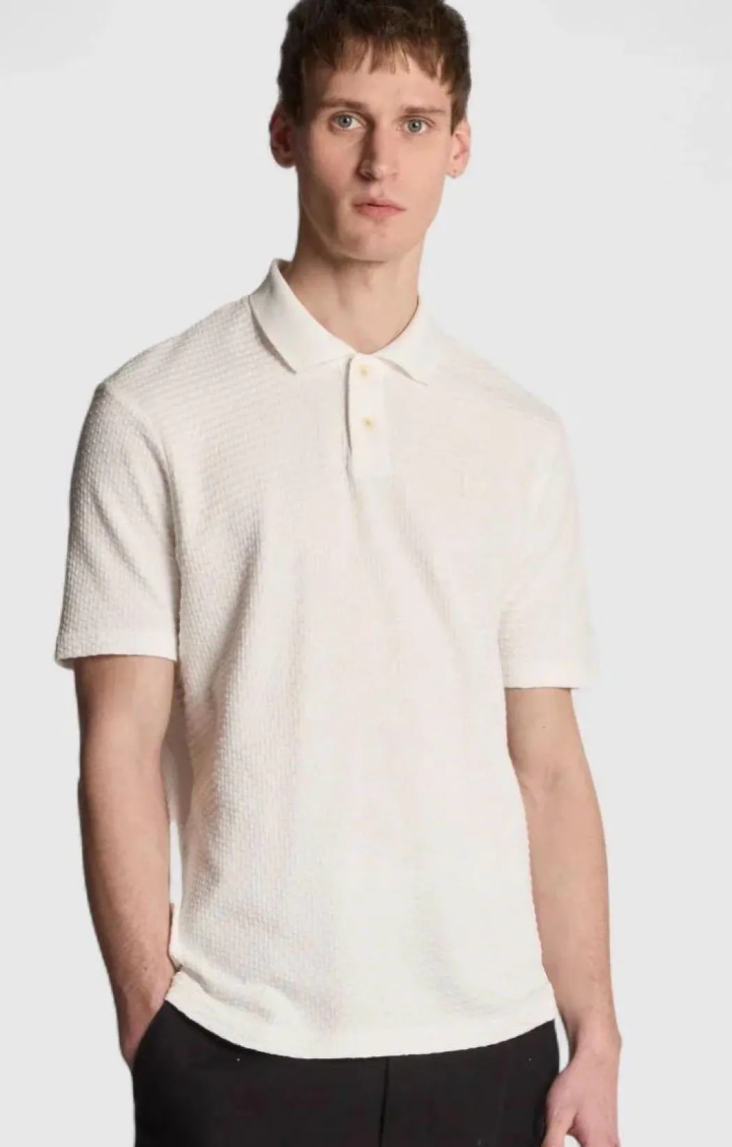 LYLE & SCOTT Popcorn Jacquard POLO uomo - SP2400V