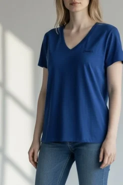 SUNDEK V-NECK T-SHIRT DONNA -W967TELI800
