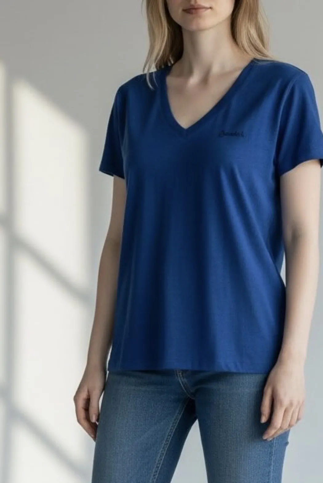 SUNDEK V-NECK T-SHIRT DONNA -W967TELI800